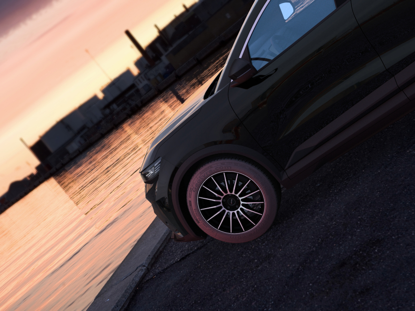 LAMERA (L)|Schwarz Matt Poliert 19