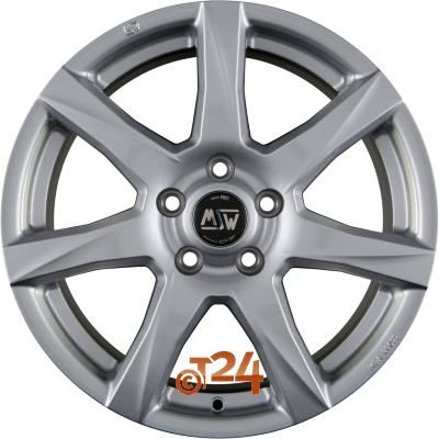 MSW MSW 77 7.5x17 ET43 5x12 Full Silver Einteilig