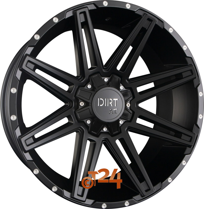 D88|Matte Black Milled Rivets 18