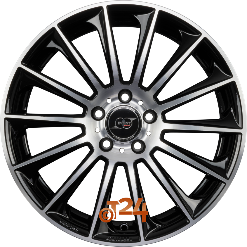 STUTTGART|Noir Brillant Face Polie - Bright Black Machined 17