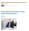 Saitow-COO Christian Koeper verlässt Tyre24-Plattformbetreiber