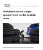 Produktionskosten steigen: Sommerreifen werden deutlich teurer