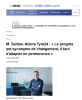  Le progrès est synonyme de changement, il faut s'adapter en permanence 