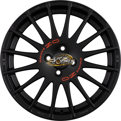 OZ SUPERTURISMO GT Matt Black + Red Lettering 7.00x16 4x108 OZ SUPERTURISMO GT Matt Black + Red Lettering 7.00x16 4x108