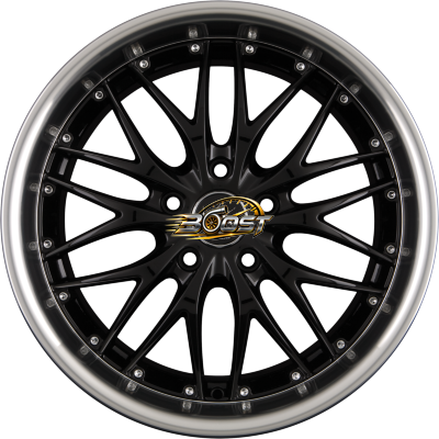 BARRACUDA VOLTEC T6 Highgloss Black Inox Lip — Zwart lichtmetalen velg