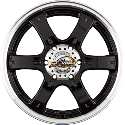 DOTZ CRUNCH Matt BLack / Polished Lip 8.00x16 6x140 DOTZ CRUNCH Matt BLack / Polished Lip 8.00x16 6x140