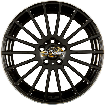AVUS Racing AC-M03 Black Polished Lip 6.50x16 4x108 AVUS Racing AC-M03 Black Polished Lip 6.50x16 4x108