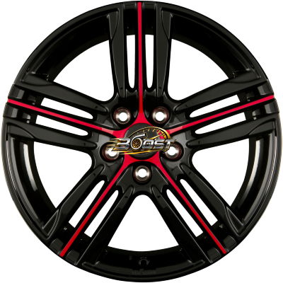 RONAL R57 MCR Jetblack-Red Spoke 7.50x19 5x112 RONAL R57 MCR Jetblack-Red Spoke 7.50x19 5x112