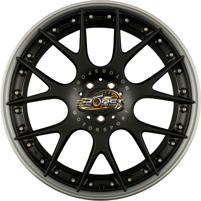 BBS CH-RII Radstern Schwarz Matt - Felgenbett Titan Matt — Zwart lichtmetalen velg
