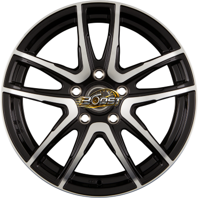 PROLINE WHEELS PXV Black Polished 7.00x17 5x114 PROLINE WHEELS PXV Black Polished 7.00x17 5x114