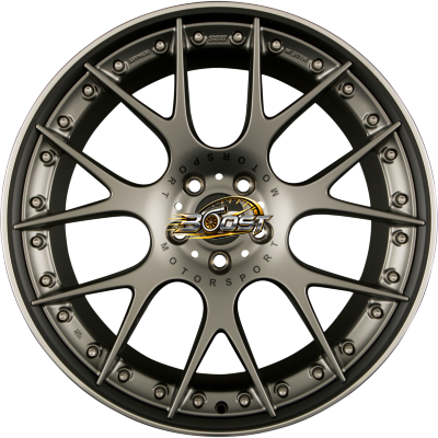BBS CH-RII Radstern Platinum Matt - Felgenbett Schwarz Matt — Zwart lichtmetalen velg