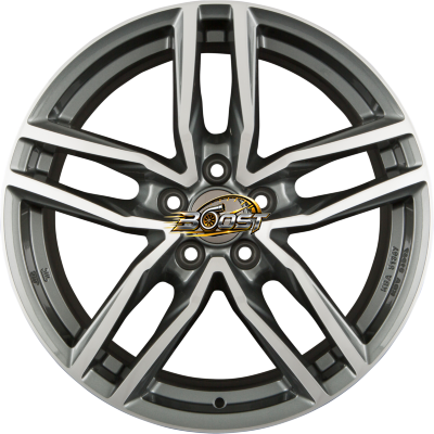 ALUTEC IKENU Graphit-Frontpoliert — Grijs/antraciet lichtmetalen velg