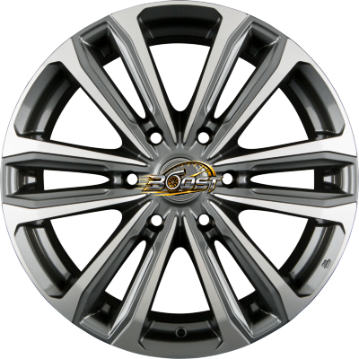 MAK SAFARI 6 Gun Metal Mirror Face — Grijs/antraciet lichtmetalen velg