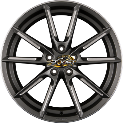 BORBET LX Graphite Spoke Rim Polished — Grijs/antraciet lichtmetalen velg