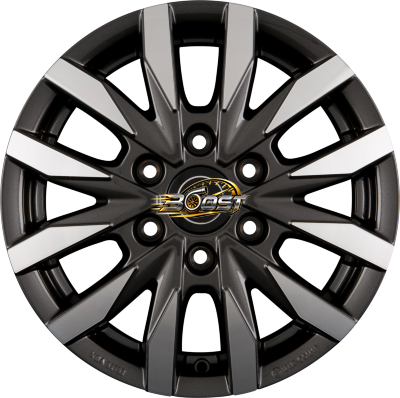 BORBET CW6 Mistral Anthracite Glossy Polished — Grijs/antraciet lichtmetalen velg