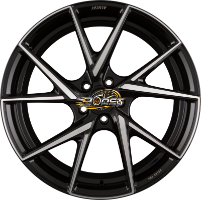 ALUTEC ADX.01 Diamant-Schwarz Frontpoliert — Zwart lichtmetalen velg