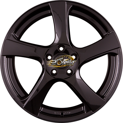 TEC SPEEDWHEELS AS5 Schwarz Glanz (BG) — Zwart lichtmetalen velg