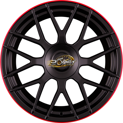 MAM GT1 Matt Black Lip Red (MBLR) 8.00x18 5x100 MAM GT1 Matt Black Lip Red (MBLR) 8.00x18 5x100