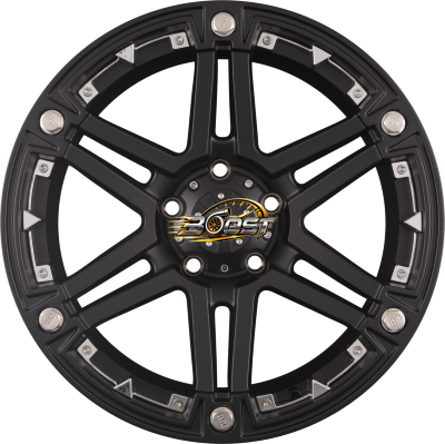 RID R01 Matte Black + Chrome Inserts 9.00x17 5x140 RID R01 Matte Black + Chrome Inserts 9.00x17 5x140