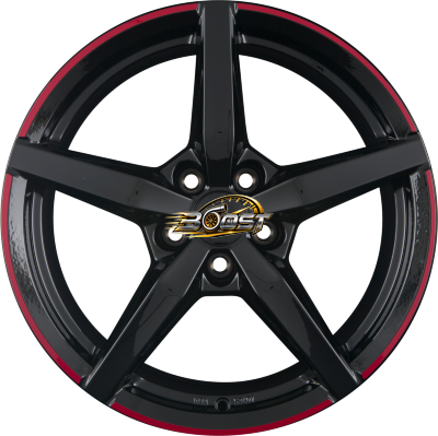 RONAL R69 Jetblack-Red Rim 7.50x17 5x112 RONAL R69 Jetblack-Red Rim 7.50x17 5x112