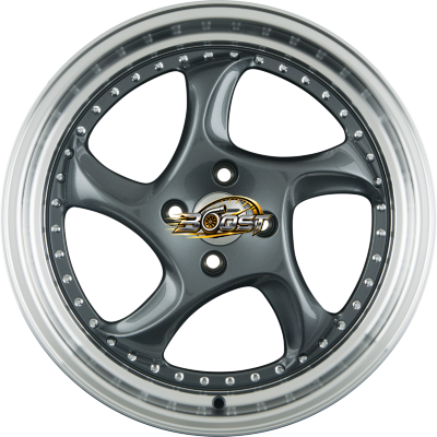 GTP WHEELS GTP 083 Grau Felgenbett Poliert — Grijs/antraciet lichtmetalen velg