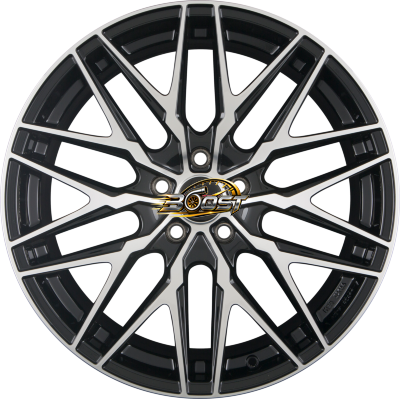 SECRET WHEELS SW5 Black Full Polished — Zwart lichtmetalen velg