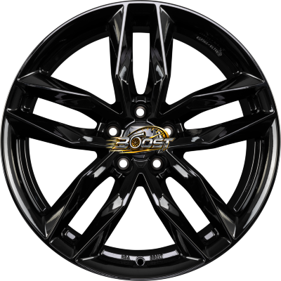 2DRV by WHEELWORLD WH40 Schwarz Glänzend Lackiert (SW+) — Zwart lichtmetalen velg