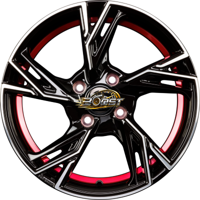 MAM RS5 Black Front Polish Red Inside (BFPRI) 6.50x16 4x108 MAM RS5 Black Front Polish Red Inside (BFPRI) 6.50x16 4x108