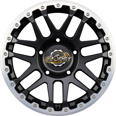ETABETA COMBAT CV Black Matt Lip + Cap Polish — Zwart lichtmetalen velg