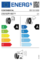 EU-label voor CONTINENTAL ECO CONTACT 6