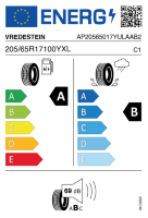 EU-label voor VREDESTEIN ULTRAC SUV (NEU)