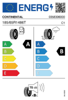 EU-label voor CONTINENTAL ECO CONTACT 6