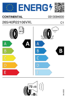 EU-label voor CONTINENTAL PREMIUM CONTACT 6