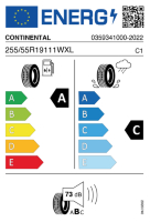 EU-label voor CONTINENTAL CROSS CONTACT LX SPORT