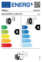 EU-label voor PIRELLI PZERO 