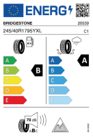 EU-label voor BRIDGESTONE TURANZA 6