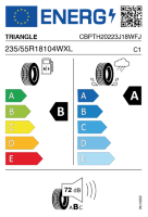 EU-label voor TRIANGLE TH-202 EFFEXSPORT