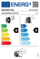 EU-label voor BRIDGESTONE TURANZA 6