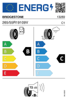 EU-label voor BRIDGESTONE DUELER 693 III