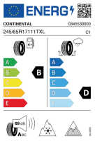 EU-label voor CONTINENTAL VIKING CONTACT 8