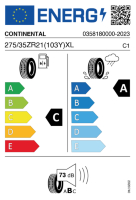EU-label voor CONTINENTAL SPORT CONTACT 5P