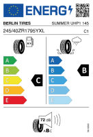 EU-label voor BERLIN TIRES SUMMER UHP1 G3