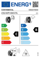 EU-label voor CONTINENTAL ALLSEASON CONTACT