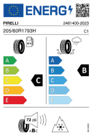 EU-label voor PIRELLI WINTER SOTTOZERO 3 