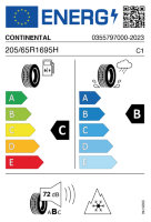 EU-label voor CONTINENTAL WINTER CONTACT TS 870