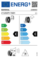 EU-label voor MARSHAL MH22