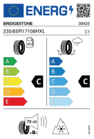 EU-label voor BRIDGESTONE DUELER A/T 001 
