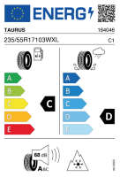 Offizielles EU-Reifenlabel für TAURUS ALL SEASON SUV