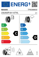 EU-label voor MAXXIS SP-5 PREMITRA ICE