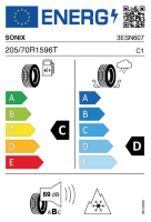 EU-label voor SONIX WINTER XPRO 888